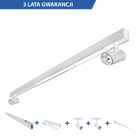 Magnetic Rail LL-20B Surface Mounted 150cm White